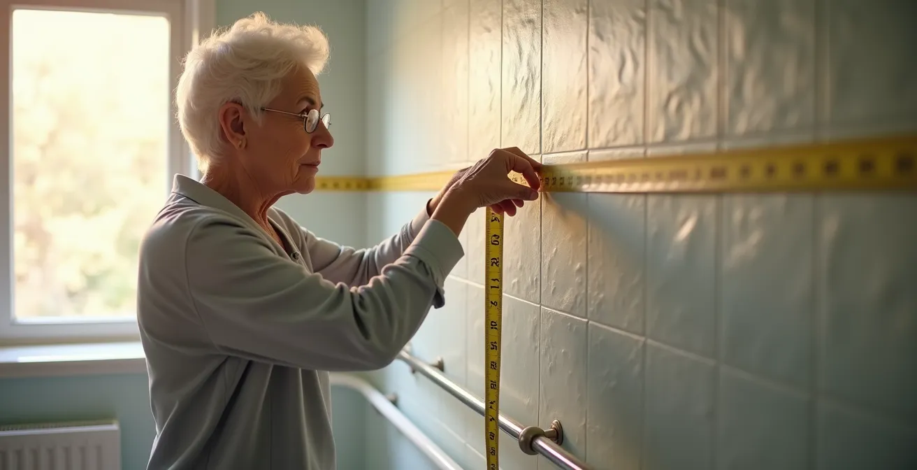 Démonstration de la méthode du coude à 90 degrés pour déterminer la hauteur optimale d'une barre d'appui