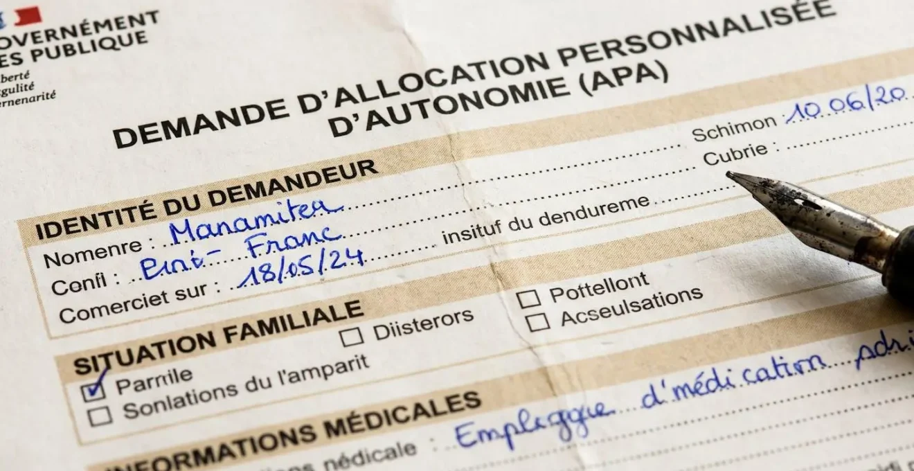 Gros plan sur un formulaire administratif français de demande d